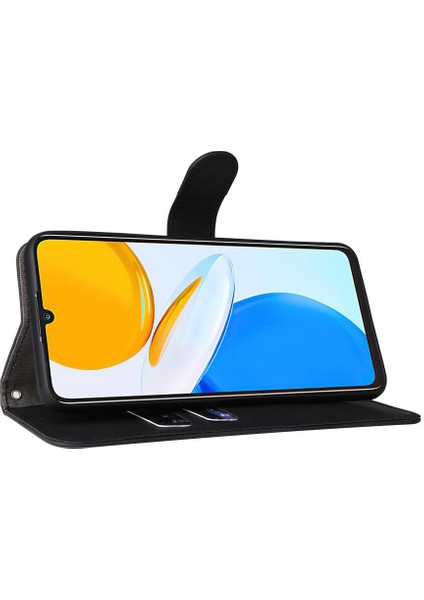 Kart Tutucu Kickstand Deri Folio Flip Case ile Onur X7 Için Kılıf (Yurt Dışından)