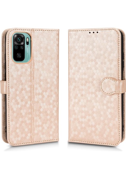 Xiaomi Redmi Için Not 10 4g Deri Cüzdan Kapak Geometrik Desen (Yurt Dışından)
