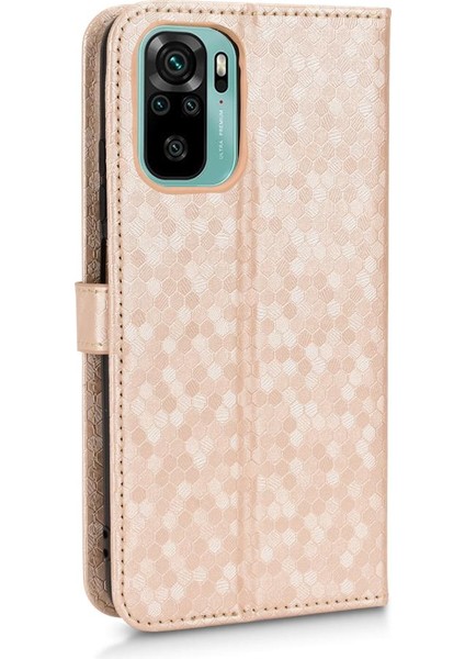Xiaomi Redmi Için Not 10 4g Deri Cüzdan Kapak Geometrik Desen (Yurt Dışından)
