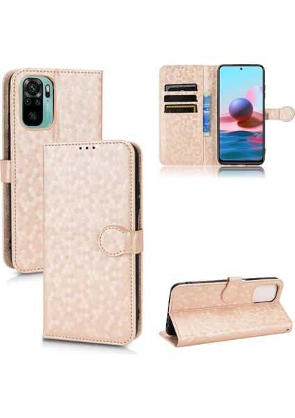 Xiaomi Redmi Için Not 10 4g Deri Cüzdan Kapak Geometrik Desen (Yurt Dışından)