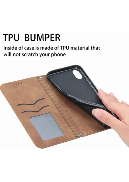 Iphone Xr Darbeye Dayanıklı Basit Iş Cüzdan Deri Kılıf Flip (Yurt Dışından)