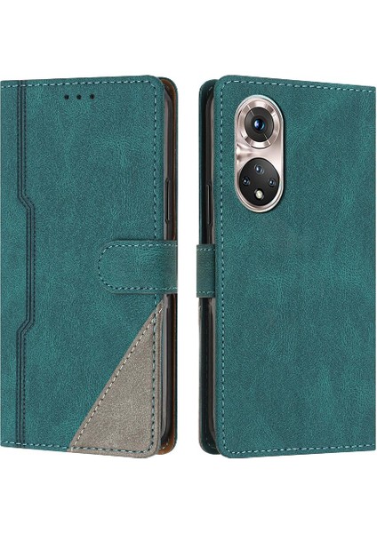 Huawei P50 Pro Pu Deri Handy Standı Manyetik Kapatma Cüzdan (Yurt Dışından)