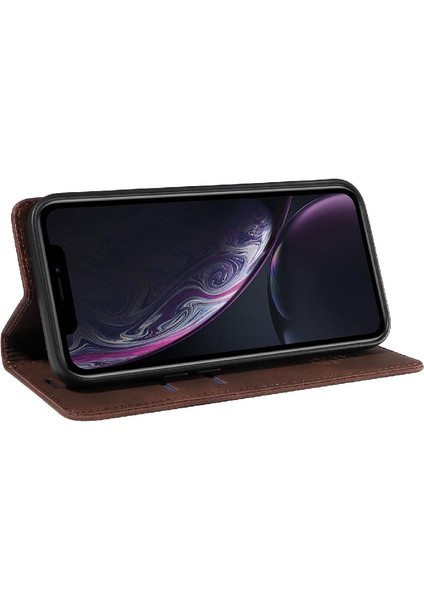 Iphone Xr Için Kılıf Folio Cüzdan Pu Deri Manyetik Koruyucu (Yurt Dışından)