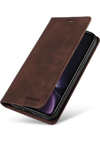 Iphone Xr Için Kılıf Folio Cüzdan Pu Deri Manyetik Koruyucu (Yurt Dışından)