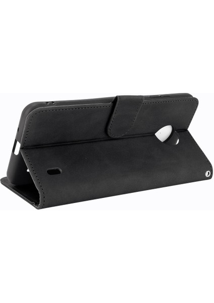 Kart ile Nokia C10 Deri Folio Flip Case Kart Ekleme Için Kılıf (Yurt Dışından)