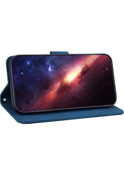 Tecno Pova 4 Flip Folio Kickstand Özelliği Için Kılıf Geometrik Kabartmalı Pu (Yurt Dışından)