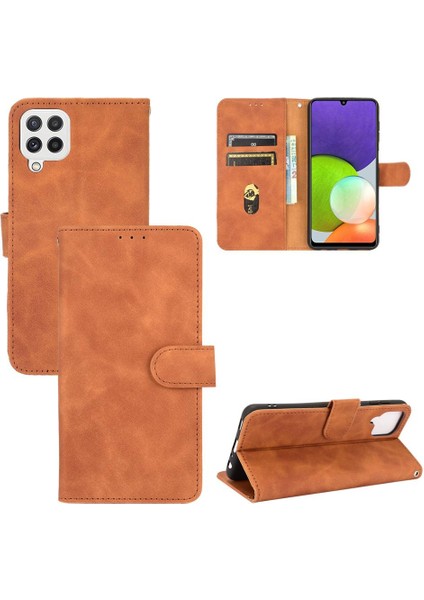 Kart Tutucu Kickstand ile Samsung Galaxy A22 4g Kart Ekleme Için Kılıf (Yurt Dışından)