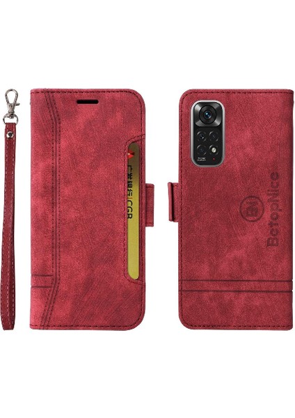 Xiaomi Redmi Not 11 Için Kılıf 4g Kart Yuvaları Cüzdan Kapak Çevirin Tpu Deri (Yurt Dışından)