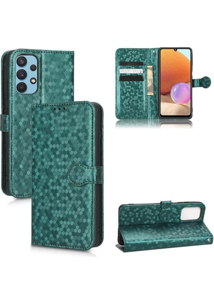 Samsung Galaxy A32 4g Deri Cüzdan Kapak Için Kılıf Geometrik Desen (Yurt Dışından)