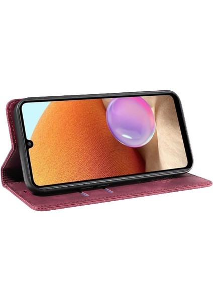 Samsung Galaxy A32 5g Pu Deri Folio Cüzdan Koruyucu Manyetik (Yurt Dışından)