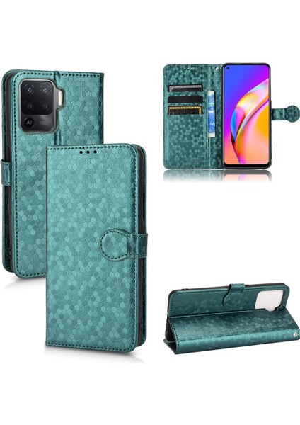 Oppo Case 5g Manyetik Toka Deri Cüzdan Kapak Için Kılıf Geometrik Desen (Yurt Dışından)