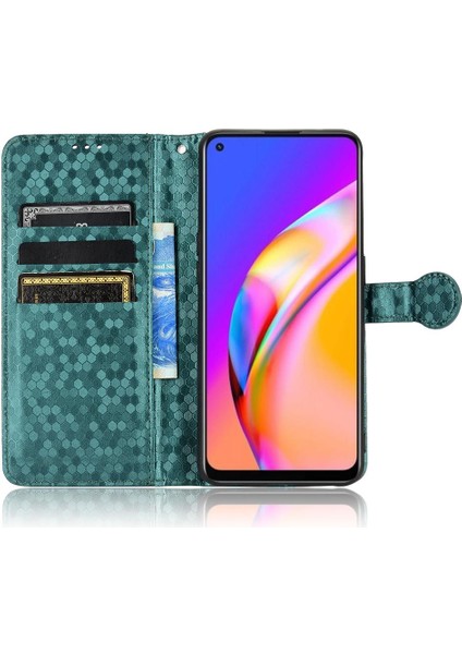 Oppo Case 5g Manyetik Toka Deri Cüzdan Kapak Için Kılıf Geometrik Desen (Yurt Dışından)