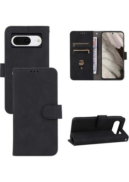 Kart Tutucu Kickstand Koruyucu Kapak Flip ile Google Pixel 8 Için Kılıf (Yurt Dışından)