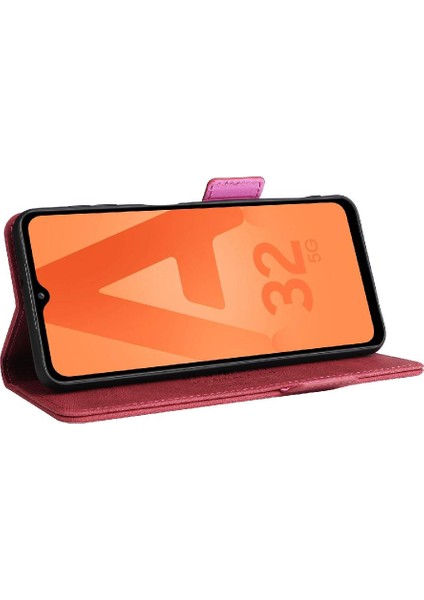 Samsung Galaxy A32 5g Deri Folio Flip Case Koruyucu Kapak (Yurt Dışından)