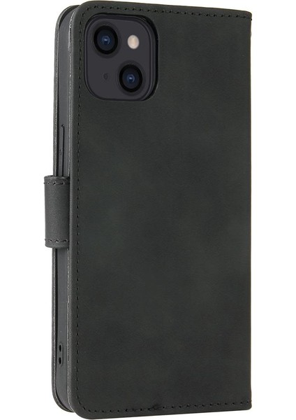Kart ile iphone 13 Kart Ekleme Deri Folio Flip Case Için Kılıf (Yurt Dışından)