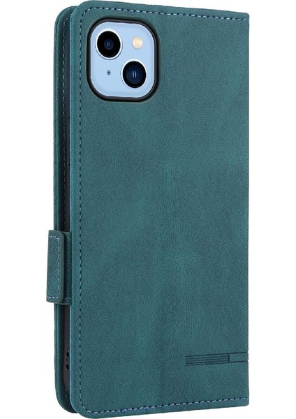 Kart Tutucu Kickstand Deri Folio Flip ile iphone 14 Plus Için Kılıf (Yurt Dışından)