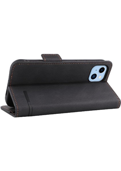 Kart Tutucu Kickstand Deri Folio Flip ile iphone 14 Plus Için Kılıf (Yurt Dışından)