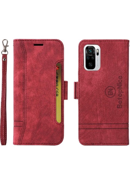 Xiaomi Redmi Için Not 10 4g Tpu Deri Manyetik Cüzdan Kapak Çevirin (Yurt Dışından)