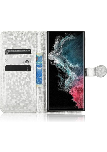 Samsung Galaxy S22 Ultra 5g Manyetik Toka Deri Cüzdan Kapak (Yurt Dışından)