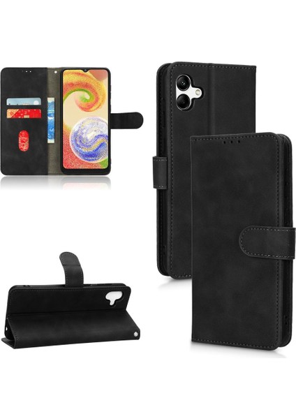 Samsung Galaxy A04 4g Tam Koruma Deri Folio Flip Case (Yurt Dışından)