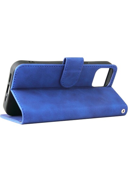 Kart ile iphone 13 Kart Ekleme Deri Folio Flip Case Için Kılıf (Yurt Dışından)