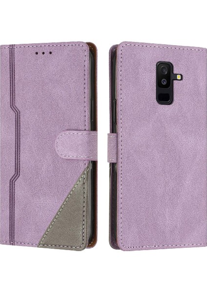 Samsung Galaxy A6 Artı 2018 Manyetik Kapatma Kullanışlı Standı Pu (Yurt Dışından)