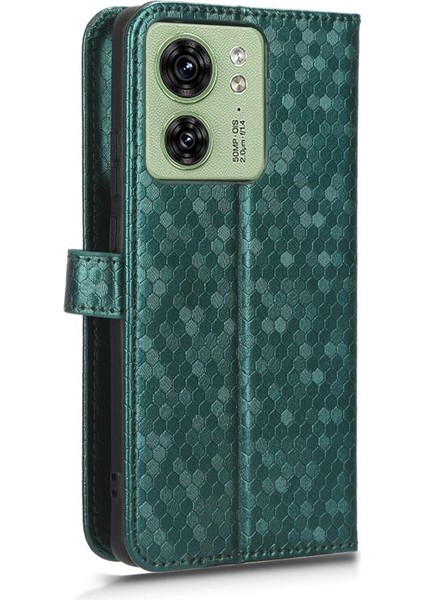 Motorola Kenar 40 Manyetik Toka Geometrik Desen Deri Cüzdan Için Kılıf (Yurt Dışından) modelleri