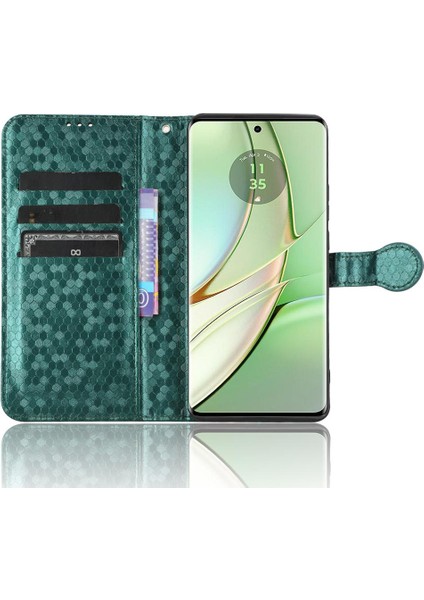 Motorola Kenar 40 Manyetik Toka Geometrik Desen Deri Cüzdan Için Kılıf (Yurt Dışından) fırsatları