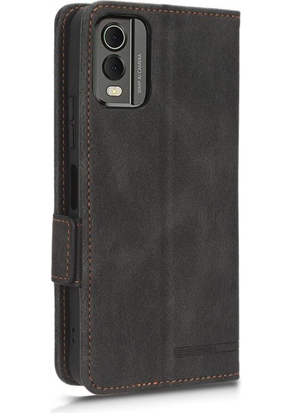 Nokia C32 Deri Folio Flip Case Için Kılıf Tam Koruma Koruyucu (Yurt Dışından)