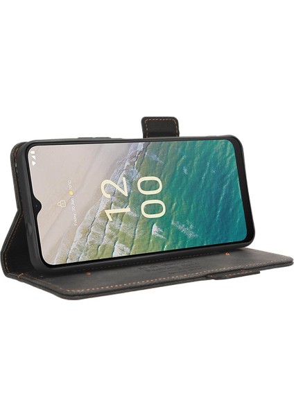 Nokia C32 Deri Folio Flip Case Için Kılıf Tam Koruma Koruyucu (Yurt Dışından)