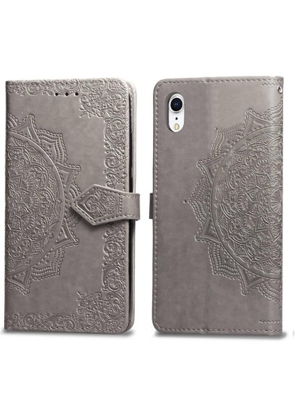 Iphone Xr Flip Kapak Zarif Desen Deri Kılıf Darbeye (Yurt Dışından)