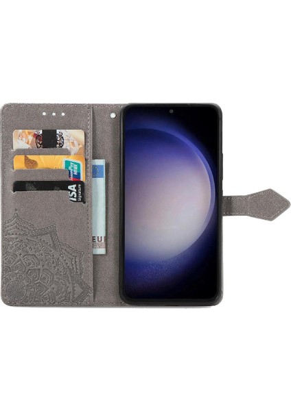 Samsung S23FE Zarif Desen Kapak Çevirin Kılıf Basit (Yurt Dışından)