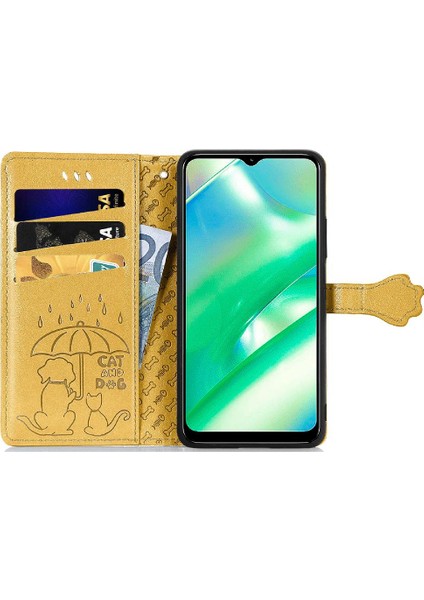 Realme C33 Kılıf Için Kılıf Kısa Kayış Karikatür Hayvanlar Darbeye (Yurt Dışından)