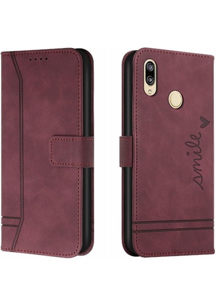 Telefon Kılıfı Için Huawei Huawei 2019 El Kayışı Kart Yuvaları Kapak Flip Folio Pu (Yurt Dışından) indirimleri