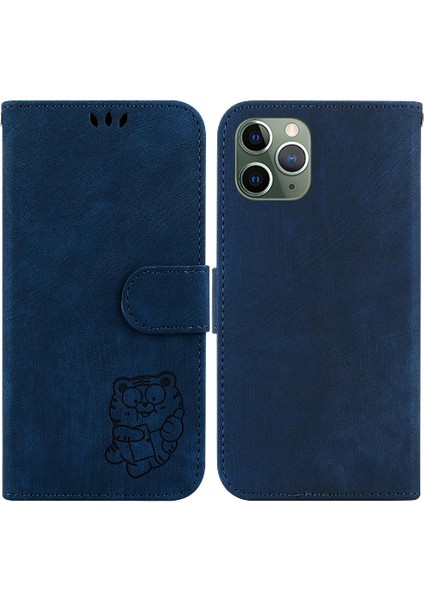 Iphone 11 Için Kılıf Pro Max Kart Cep Tutucu Kapak Cüzdan Kılıf Kabartmalı (Yurt Dışından)