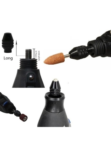 Elektirikli Mini Grınder Makinası Için Otomatik Mandren 3 Çeneli Anahtarsız Mandrel 7mm Penset modelleri