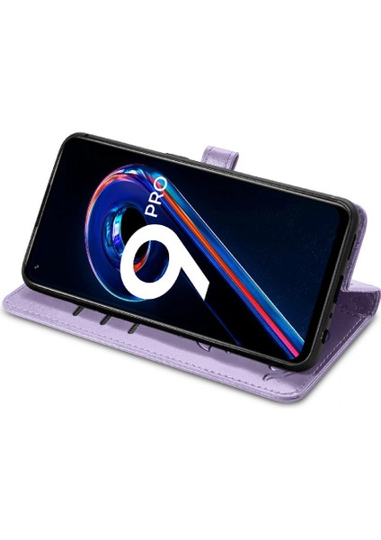 Realme 9 Pro Darbeye Karikatür Hayvanlar Için Kılıf Deri Kılıf Kapak Çevirin (Yurt Dışından)