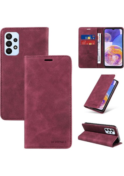 Samsung Galaxy A73 5g Manyetik Koruyucu Pu Deri Folio Cüzdan (Yurt Dışından)
