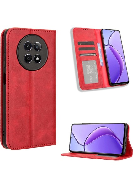 Realme 12 5g Pu Deri Manyetik Kapatma Cüzdan Için Kılıf (Yurt Dışından) fiyatları