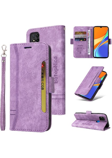 Xiaomi Redmi 9c Kart Yuvaları Için Kılıf Tpu Deri Manyetik Cüzdan Kapak Çevirin (Yurt Dışından)