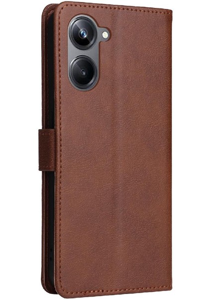 Realme 10 Pro 5g Için Flip Case Yüksek Kaliteli Deri Iş Cüzdan Telefon (Yurt Dışından)
