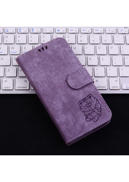 Iphone 14 Için Kılıf Pro Max Cüzdan Kılıf Kabartmalı Sevimli Kaplan Tutucu Kapak (Yurt Dışından)