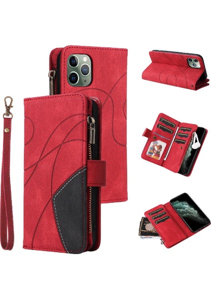 Kart ile IPhone 11 Pro Kickstand Koruyucu Fermuar Cüzdan Tarzı (Yurt Dışından)