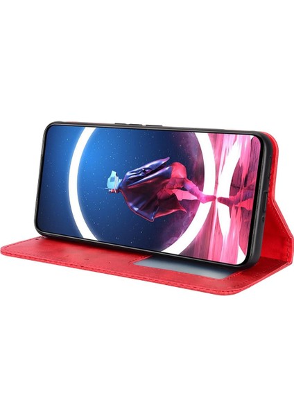 Zte Nubia Kırmızı Sihirli 7 Pro Pu Deri Cüzdan Manyetik Kapatma (Yurt Dışından)
