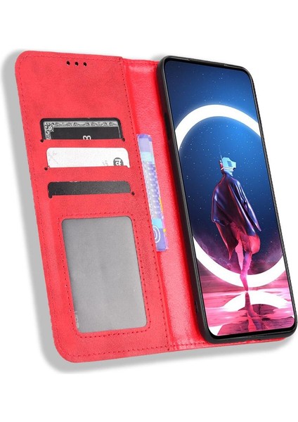 Zte Nubia Kırmızı Sihirli 7 Pro Pu Deri Cüzdan Manyetik Kapatma (Yurt Dışından)