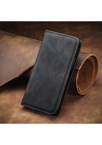 Redmi Not 10 Pro 5g Için Kılıf Kapak Çevirin Darbeye Cüzdan Basit Deri (Yurt Dışından)