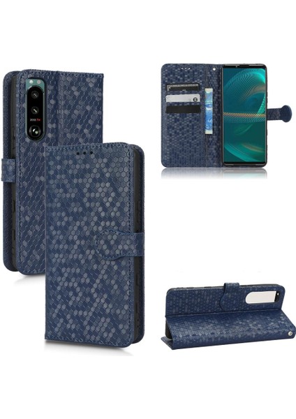 Sony Xperia 5 Iii Için Kılıf Deri Cüzdan Kapak Manyetik Toka Geometrik (Yurt Dışından)
