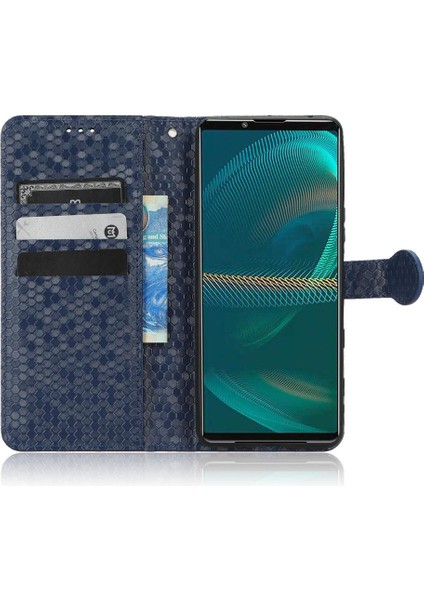 Sony Xperia 5 Iii Için Kılıf Deri Cüzdan Kapak Manyetik Toka Geometrik (Yurt Dışından) fırsatları