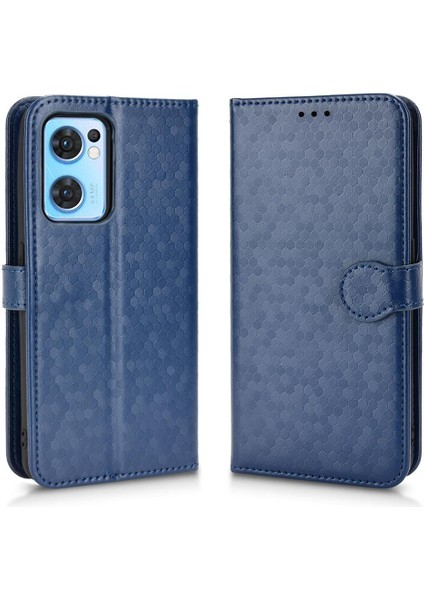Oppo Oppo 7 5g Manyetik Toka Için Kılıf Geometrik Desen Deri Cüzdan (Yurt Dışından)