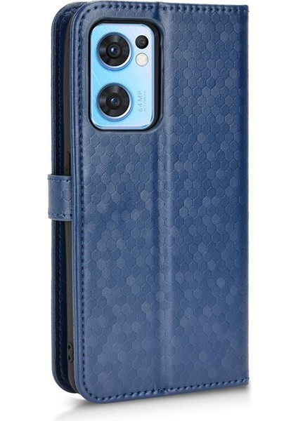 Oppo Oppo 7 5g Manyetik Toka Için Kılıf Geometrik Desen Deri Cüzdan (Yurt Dışından)